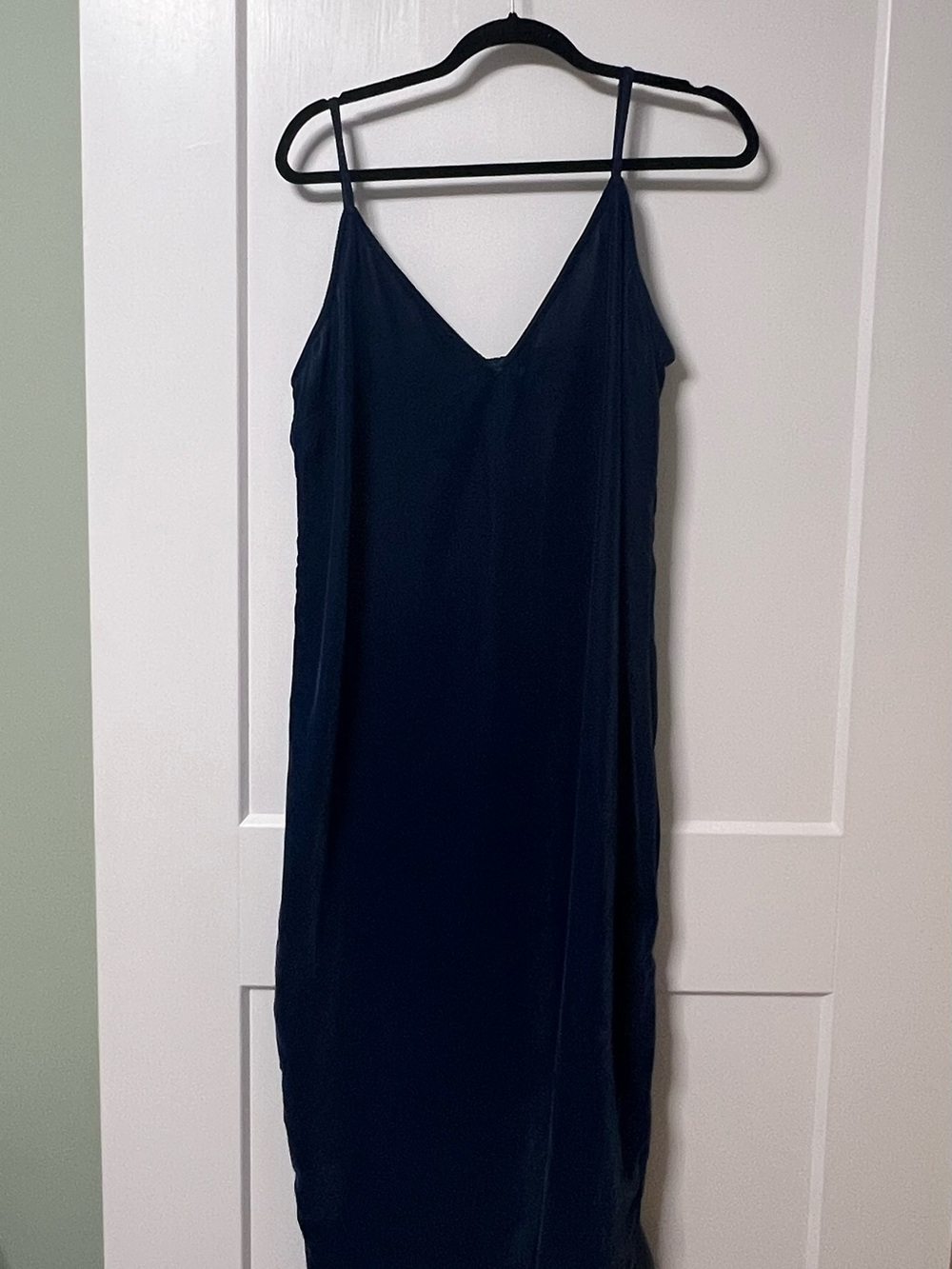 Old Navy Navy Blue Velvet Slip Dress - Size L